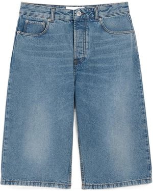 Ami Paris Logo Patch Bermuda Shorts - Blue