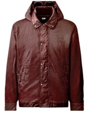 C.P. Company Long-Sleeved Hooded Jacket - Red