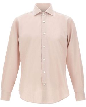 Eleventy Long Sleeved Buttoned Shirt - Pink
