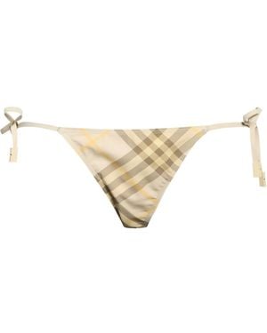 Burberry Printed Bikini Bottom - White