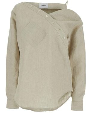 Coperni Heart Asymmetrical Shirt - Natural