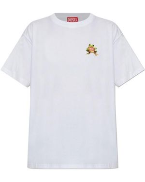 DIESEL Frog-Print T-Shirt - White
