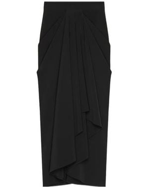 Givenchy Draped Midi Skirt - Black