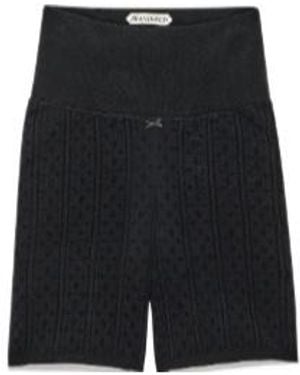 JW Anderson Jw Anderson Knitted Pointelle Fitted Shorts - Black