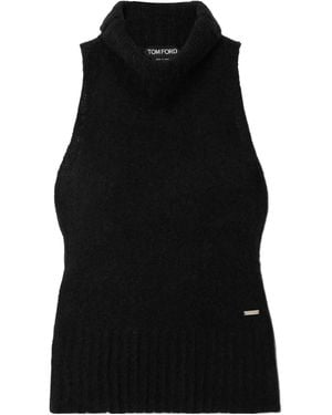 Tom Ford Logo-Plaque Vest - Black