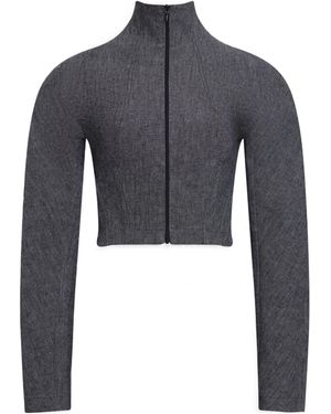 Alaïa High-Necked Short Jacket - Blue