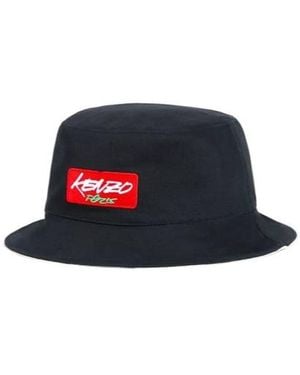 KENZO X Futura 2000' Embroidered Reversible Bucket Hat - Blue