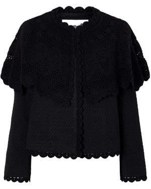 Sea Wool Solid-Color Coat - Black
