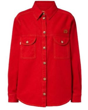 Blazé Milano Berber Denim Overshirt - Red
