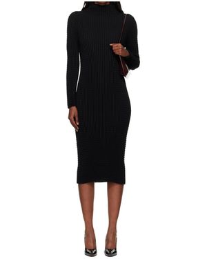 Issey Miyake Textured Knit Dress - Black