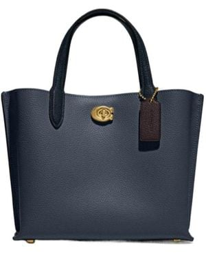 COACH Willow Twist-Lock Tote Bag - Blue