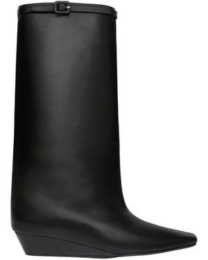 Courreges Square-Toe Boots - Black