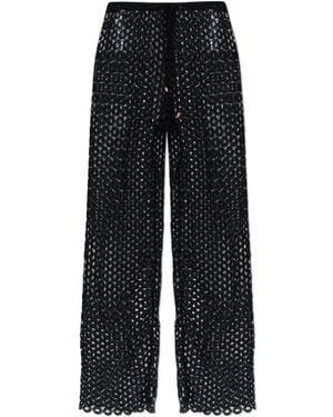 Cult Gaia Cut-Out Drawstring Trousers - Black