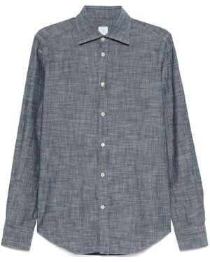 Eleventy Pointed Collar Long-Sleeved Shirt - Grey