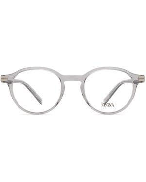 ZEGNA Round Frame Glasses - White