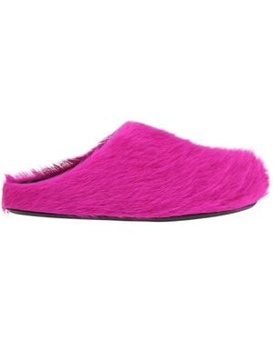Marni Solid Color Mules - Purple