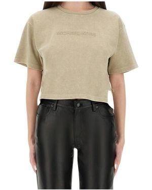 Michael Kors Logo-Debossed T-Shirt - Multicolour