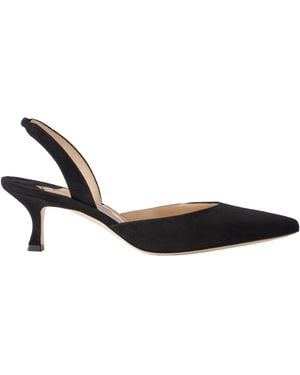 Manolo Blahnik Carolyne 50 Suede Slingback Pumps - Multicolor