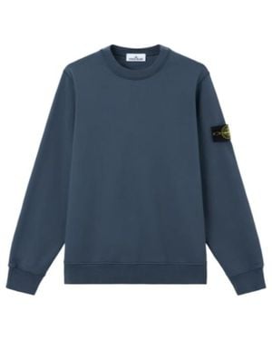 Stone Island Logo-Patch Hoodie - Blue