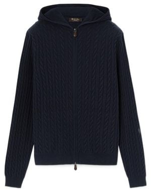 Loro Piana Treccia Bomber Jacket - Blue