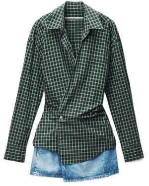 Alexander Wang Pre-Styled Wrap Mini Dress - Green