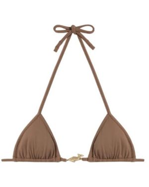 Reina Olga Splash Triangle Bikini Top Beachwear - Natural