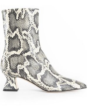 Aeyde Regal Heel Patterned Boots - White