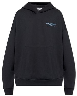 Versace Jeans Couture Couture Logo Printed Hoodie - Blue
