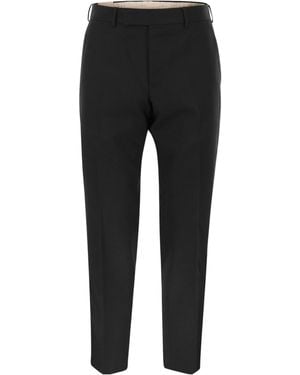 Pt Pantaloni Pt Torino Virgin Wool Chino Trousers - Black