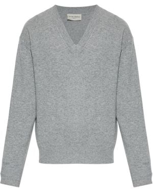 Officine Generale Manu V-Neck Knitwear - Grey