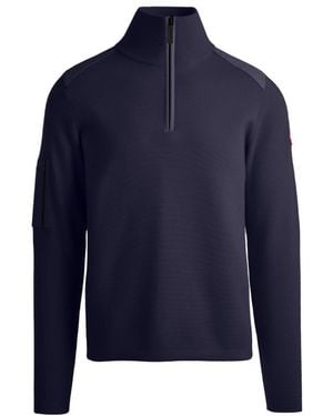 Canada Goose Stormont Logo Patch Knitted Jumper - Blue