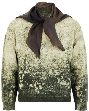 Maison Margiela Discharged Wool Jumper - Green