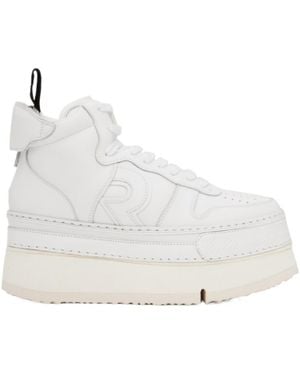 R13 Chunky Leather Trainers - White