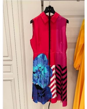 Dior Printed Dress - Red