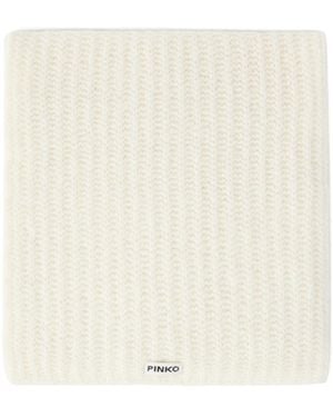 Pinko Ribbed-Knit Scarf - White