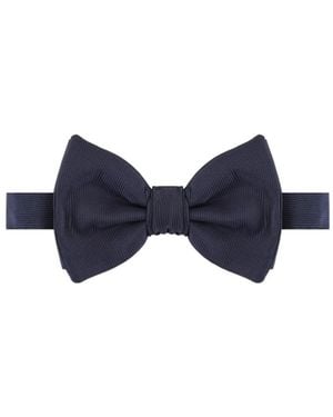 Giorgio Armani Ribbed Bow Tie - Blue