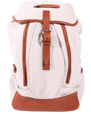 Brunello Cucinelli Leather Trim Backpack - Red