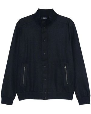 Herno Press-Stud Bomber Jacket - Blue