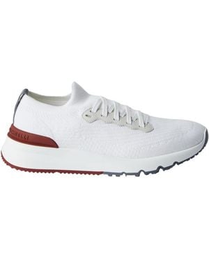 Brunello Cucinelli Knit Trainers - White