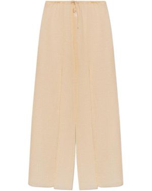 Balmain Chiffon Print Beach Pants - Natural