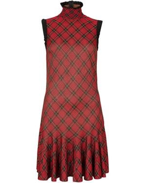McQueen Plaid Mini Skirt - Red