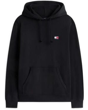 Tommy Hilfiger Tommy Badge Brushed Terry Hoody - Black