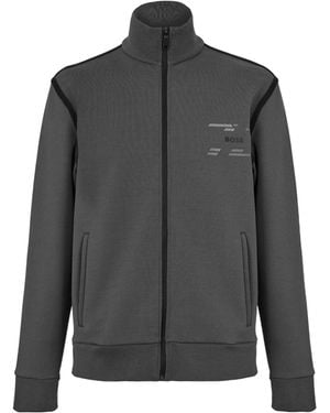 BOSS Standcollar Fullzip Track Jacket - Gray