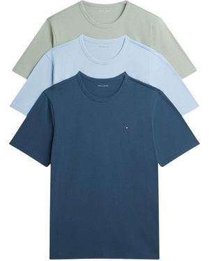 Tommy Hilfiger 3 Pack Short Sleeve T-Shirts - Blue