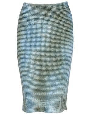 Off-White c/o Virgil Abloh Tie-Dye Smocked Skirt - Green