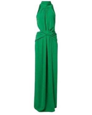 Johanna Ortiz Cutout Gathered Maxi Dress - Green