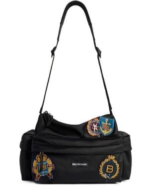 Balenciaga Explorer Medium Shoulder Bag - Black