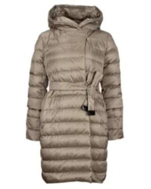 Max Mara Long-Sleeved Cotton-Padded Jacket - Natural