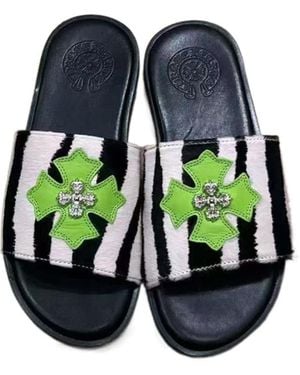 Chrome Hearts Flat Sandals - Blue