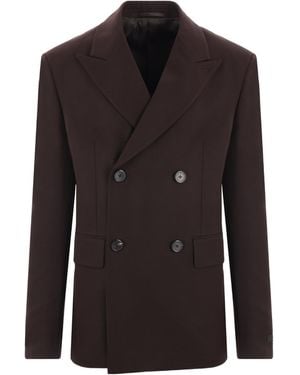 Prada Double Breasted Tailored Blazer - Black